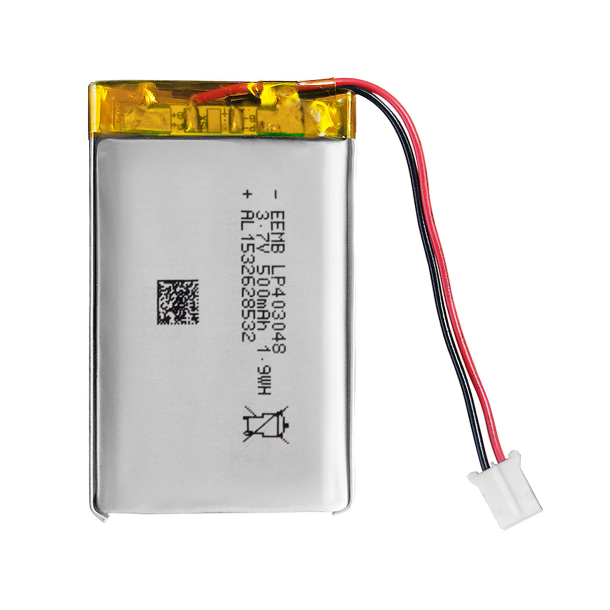 LP403048 -- 3.7V  500 mAh