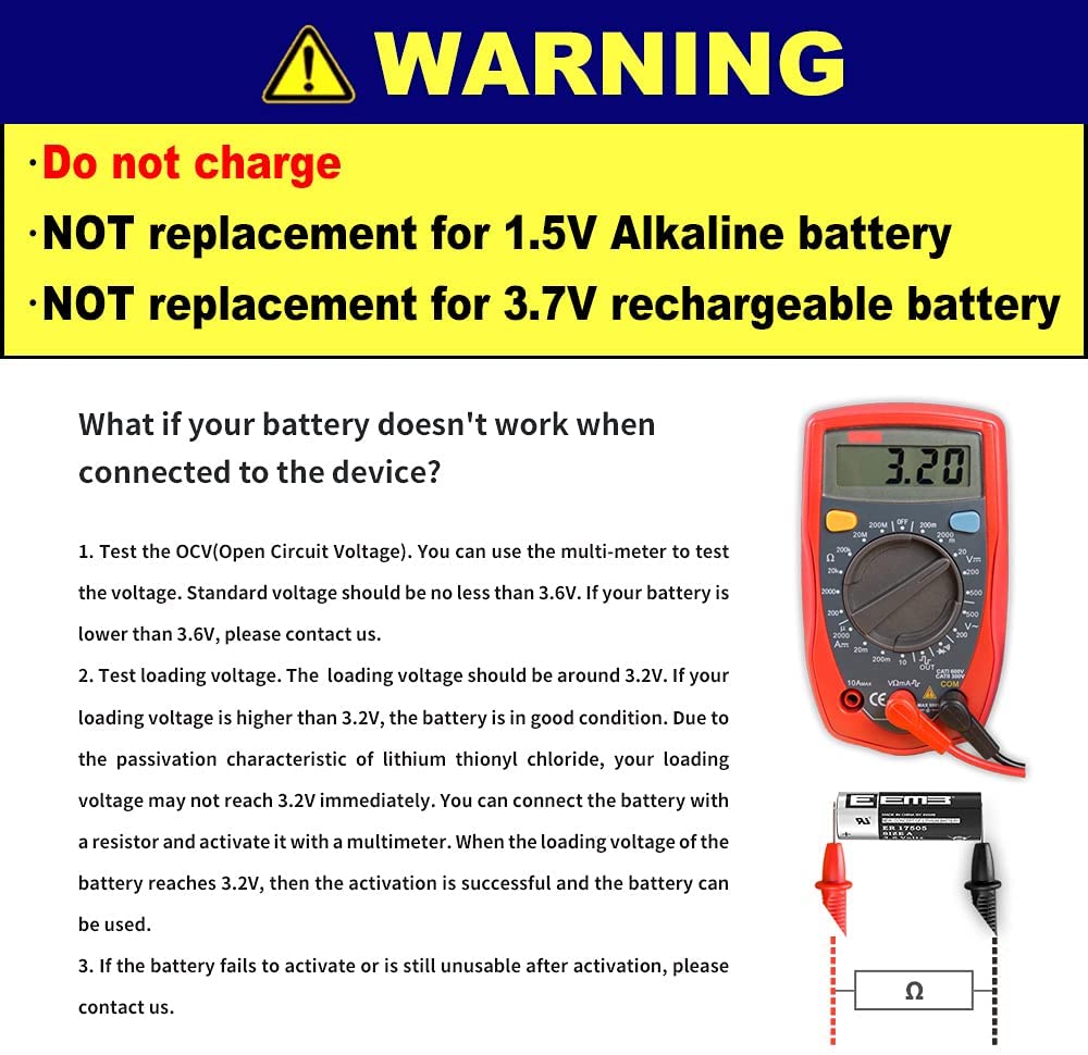 ER14505-VBR -- AA 3.6V 2600mAh