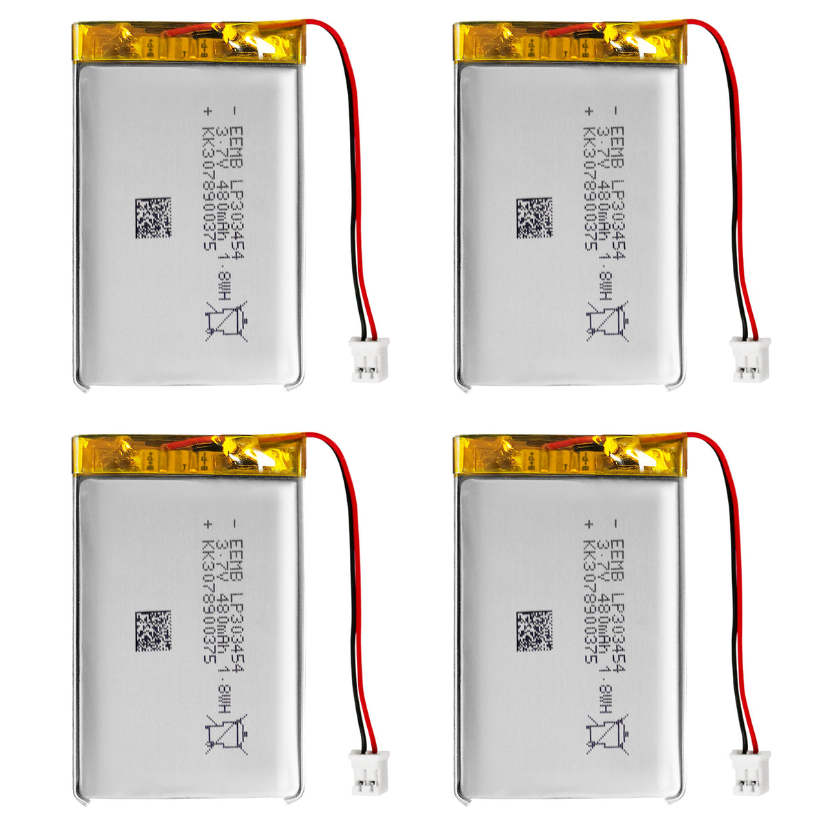 LP303454 -- 3.7V 480mAh