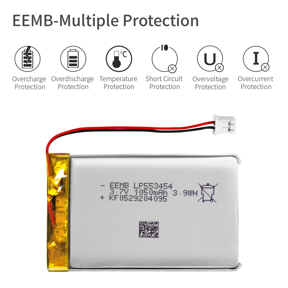 LP553454 -- 3.7V 1050mAh